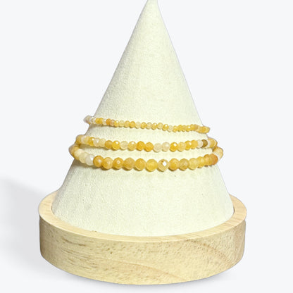 Bracelet Aventurine Orange facetté - 5
