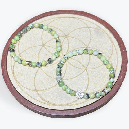 Bracelet Chrysoprase avec décors - 4