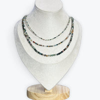 Collier Agate Indienne Facetté