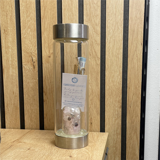 Bouteille à Souhaits avec Pierres Naturelles
