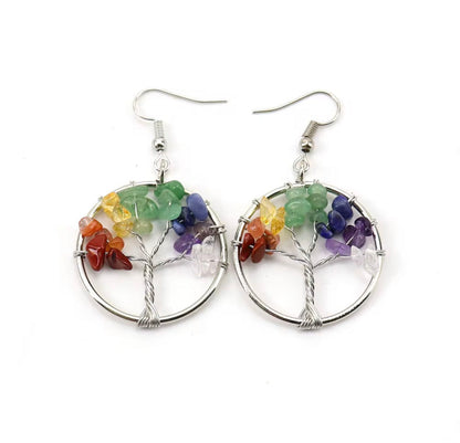 Boucles d’oreilles Arbre de Vie tressée 2x2cm