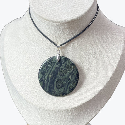 Pendentif Jaspe Kambaba rond 4cm
