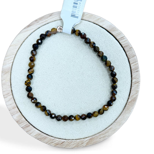 Bracelet Oeil de Tigre facetté