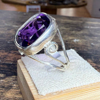 Bague homme Améthyste vue alternative