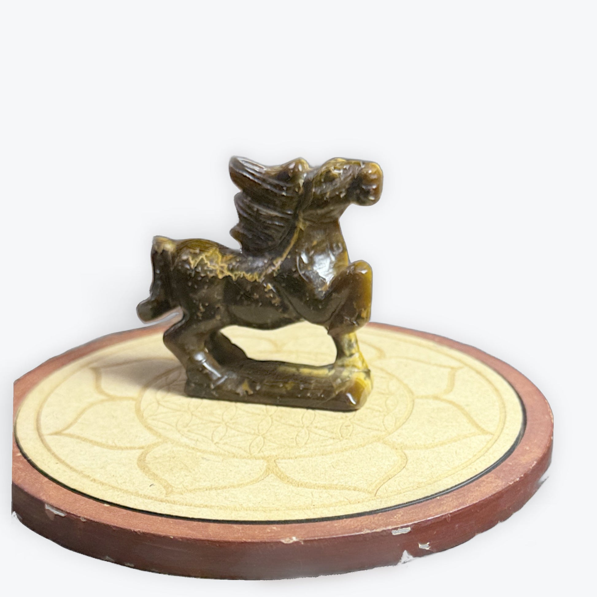 Cheval en œil de tigre naturel | 100 gr - 7x7 cm