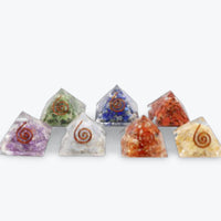 Pyramide Orgonite 7x7 Résine Spirale