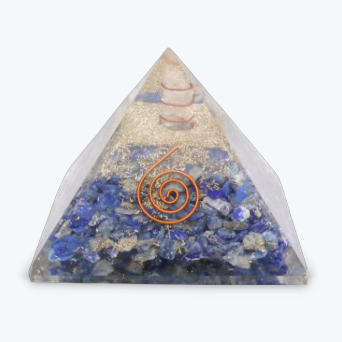 Pyramide Orgonite 7x7 Résine Spirale