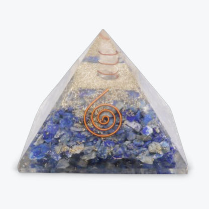Pyramide Orgonite 7x7 Résine Spirale