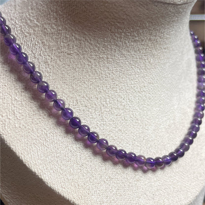 Collier Améthyste — perles 4 mm