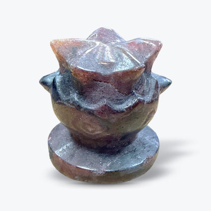 Figurine Oiseau Pokémon en Grenat Naturel sur Socle Rond - Pièce unique | 50gr - 3x3cm