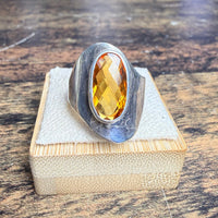 Bague Citrine cognac