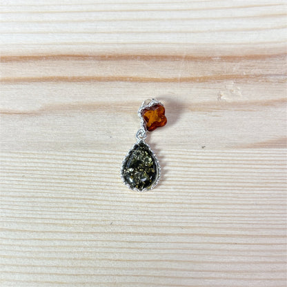 Pendentif Trèfle + Goutte - Argent 925
