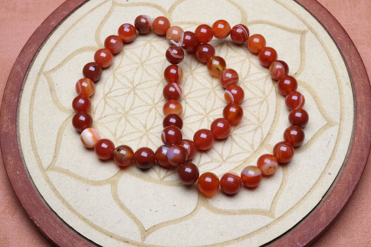 Bracelet Cornaline 8 mm