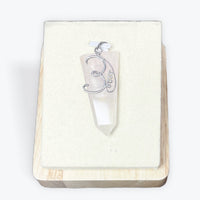 Pendentif Pointe Quartz Rose avec OHM