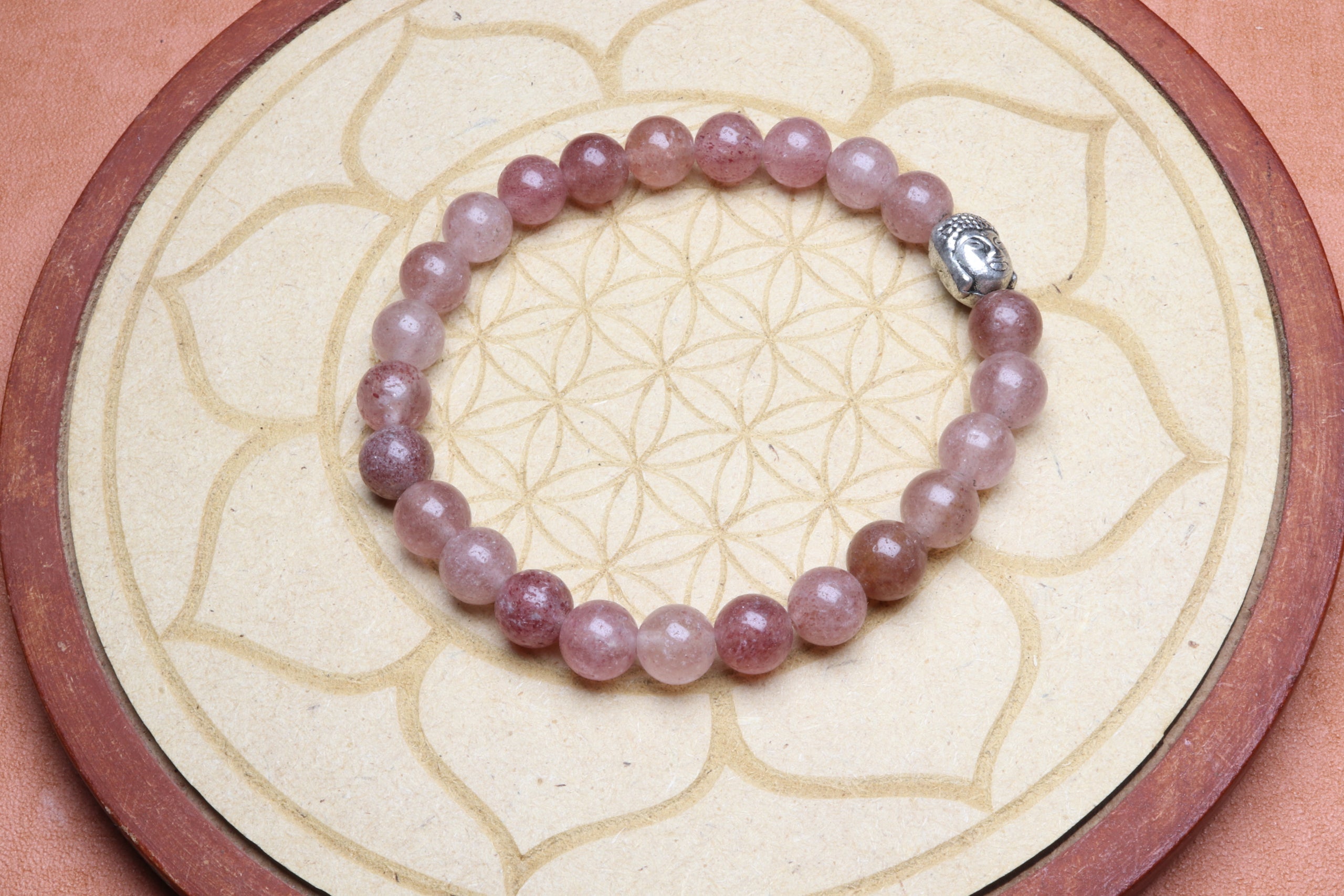Bracelet en Quartz Fraise - Amour et Douceur 8mm