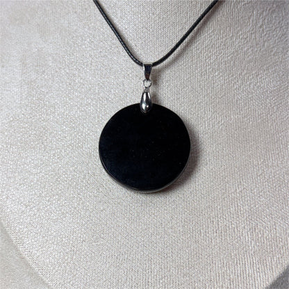 Pendentif Obsidienne Noir - Croix Occitanie