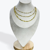 Collier Opale jaune facetté