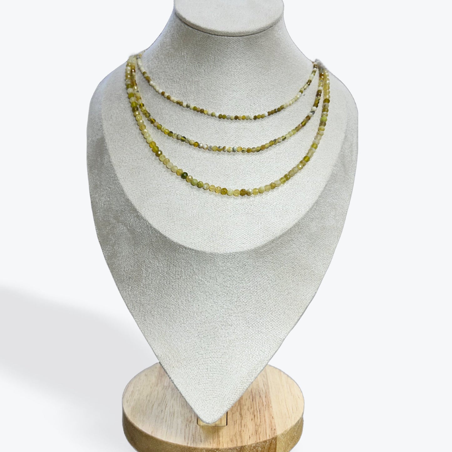 Collier Opale jaune facetté