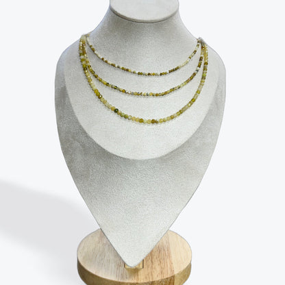 Collier Opale jaune facetté