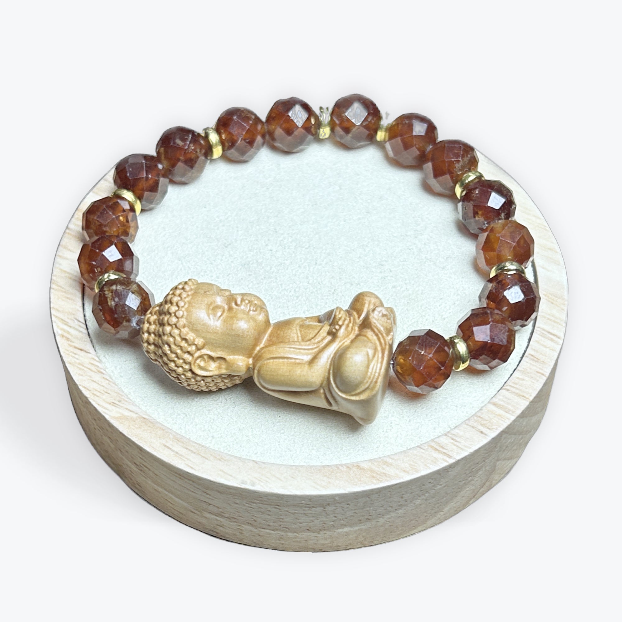 Bracelet Grenat  10mm Facetté avec Apprêts