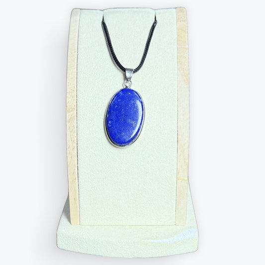 Pendentif Lapis-Lazuli Sertis Clos en Laiton