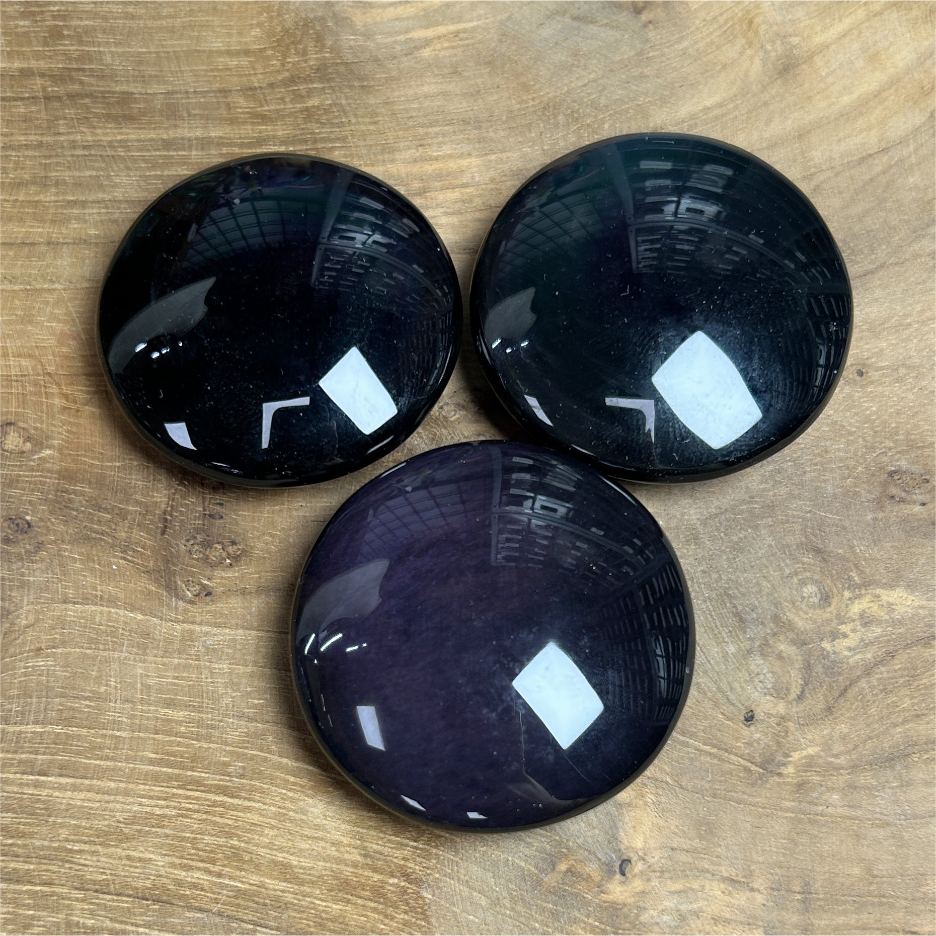 Galet Rond XL | Obsidienne Oeil Celeste Qualité Extra | 50gr - 5cm