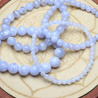 Bracelet Calcédoine bleu