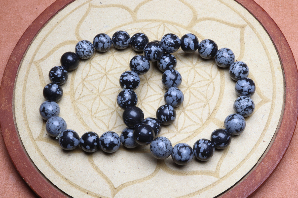 Bracelet Obsidienne Neige