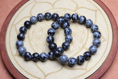 Bracelet Obsidienne Neige