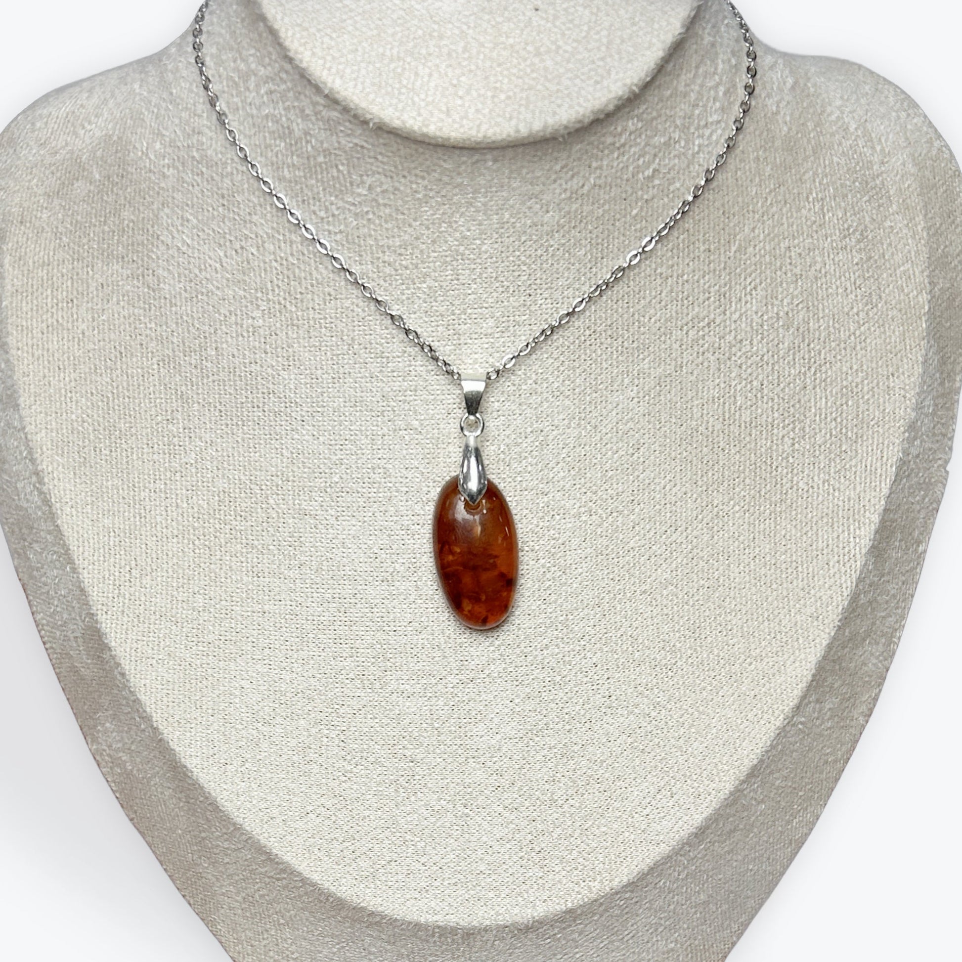 Pendentif Ambre Ovale