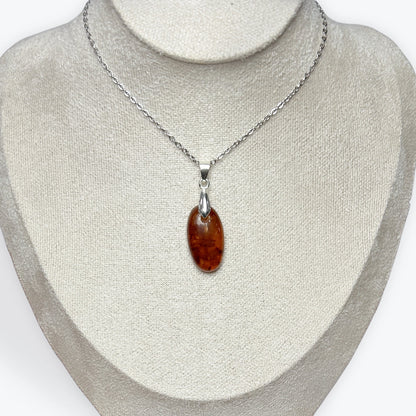 Pendentif Ambre Ovale