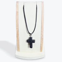 Pendentif Pierre De Lave Croix