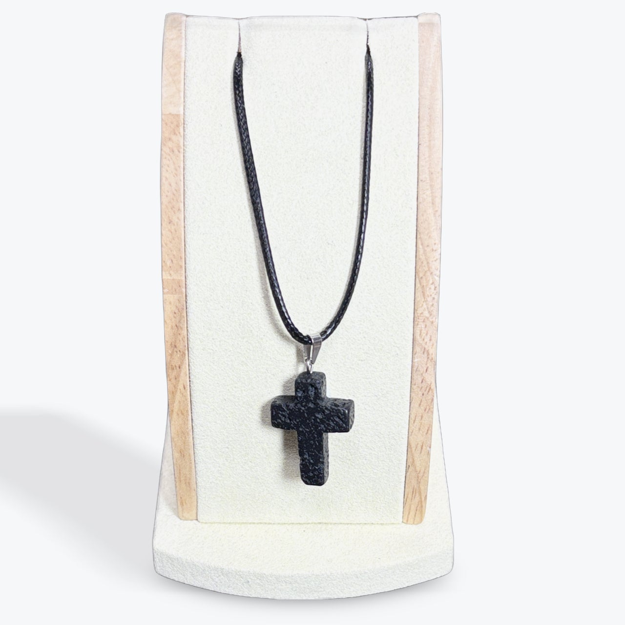 Pendentif Pierre De Lave Croix