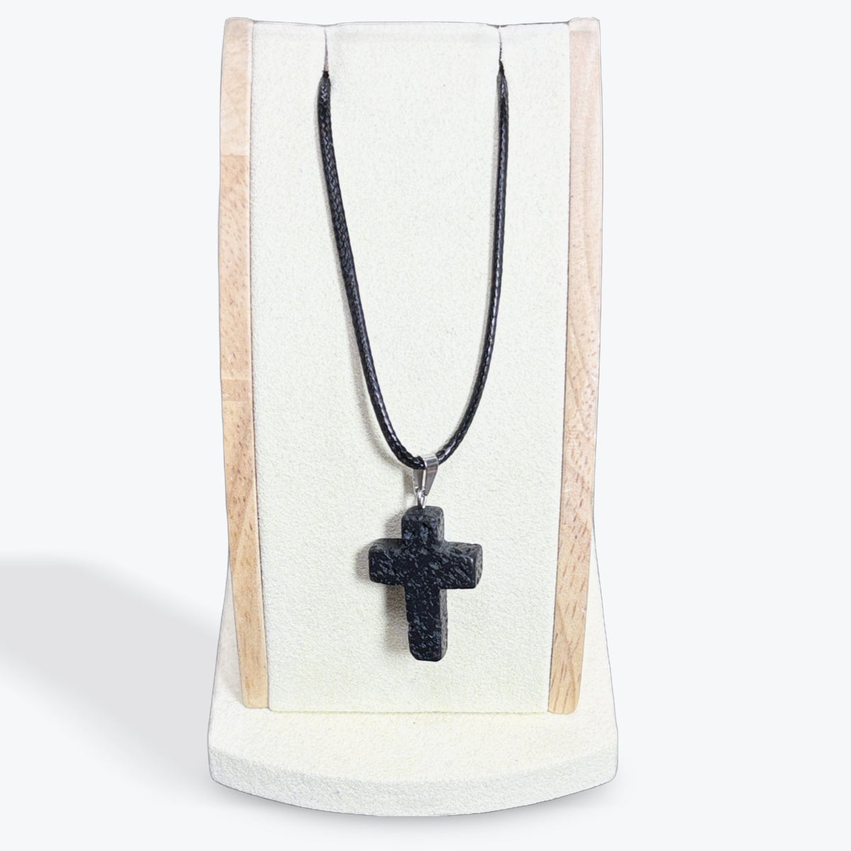 Pendentif Pierre De Lave Croix