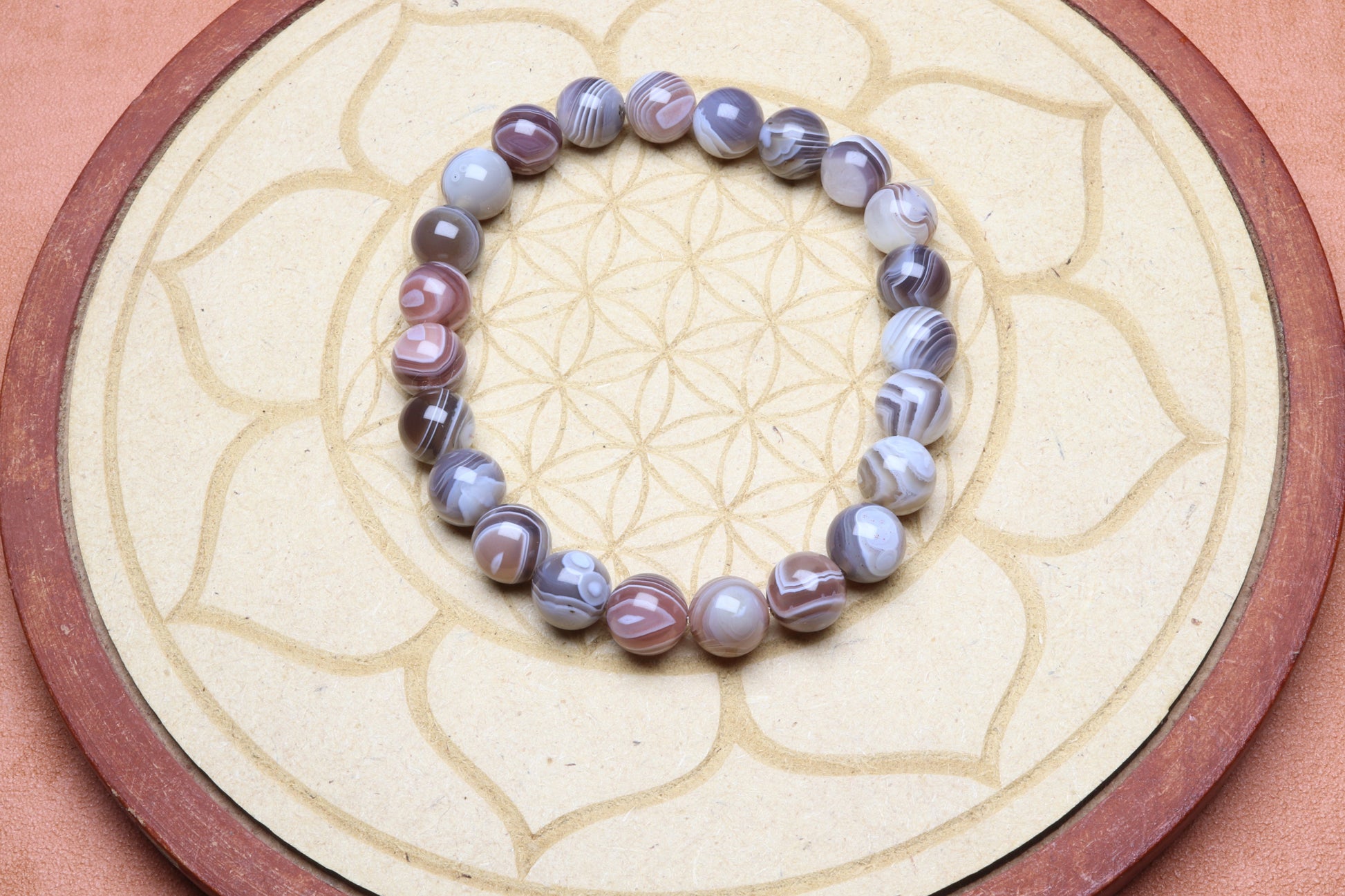 Bracelet Agate Botswana 8 mm