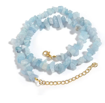 Collier Baroque Chips Pierres Naturelles — 43 cm - 2