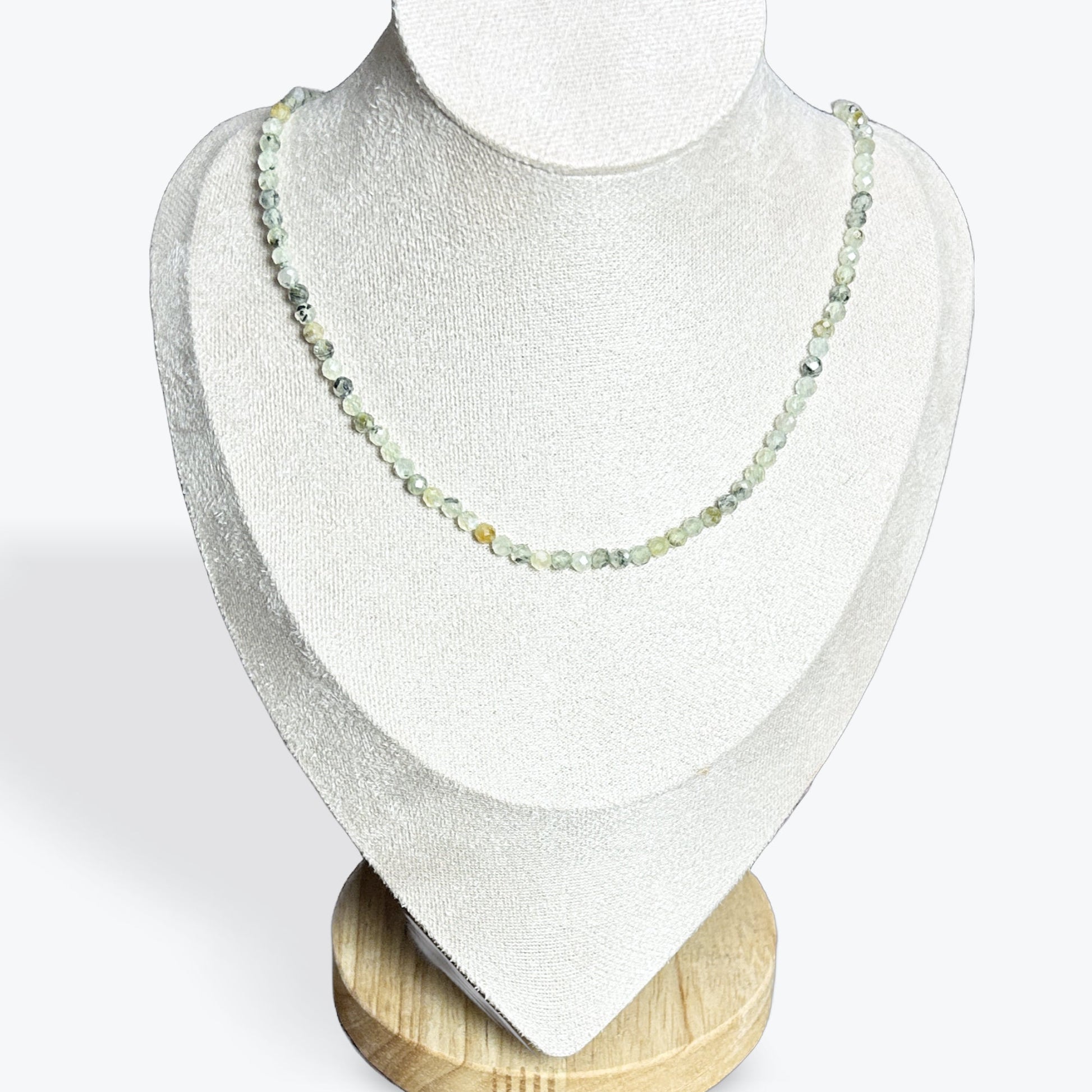 Collier Prehnite Facetté - 3
