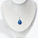 Pendentif Apatite Bleue Cabochon Goutte - 2