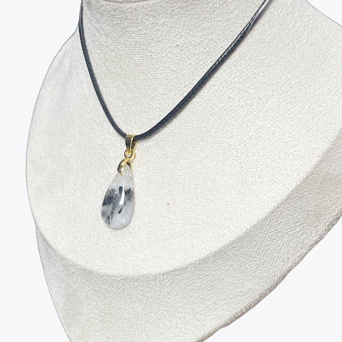 Pendentif Quartz tourmaline goutte
