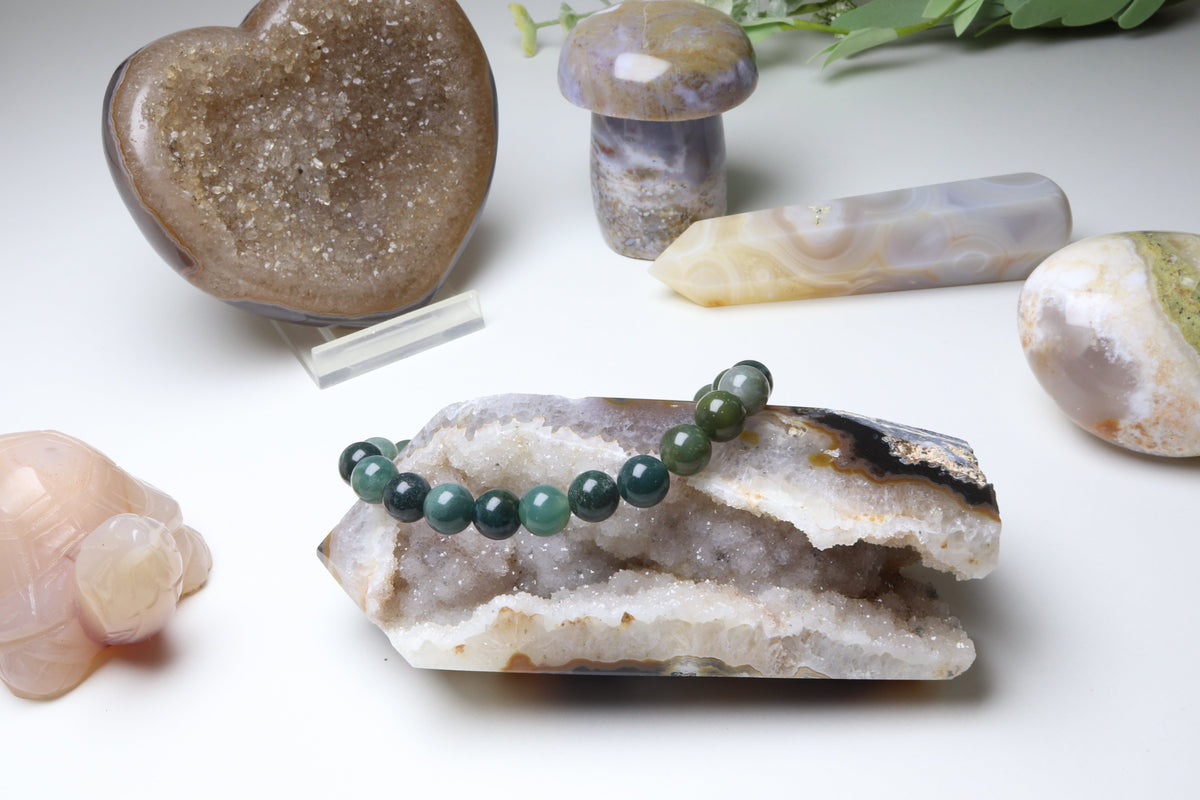Bracelet Agate Mousse 8 mm