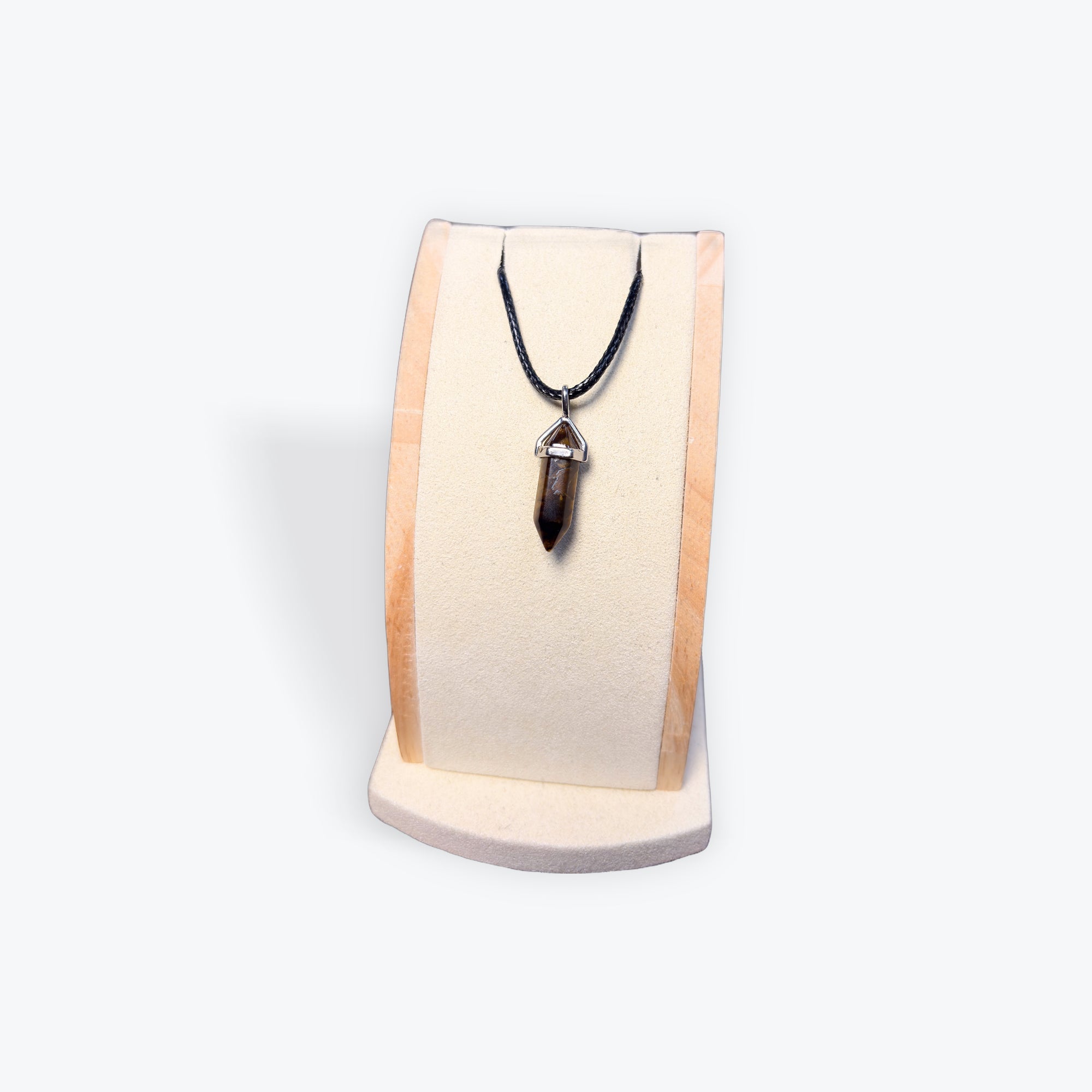 Pendentif Pointe Quartz Rose avec OHM - 3