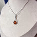 Pendentif Ambre rond Simple argent 925