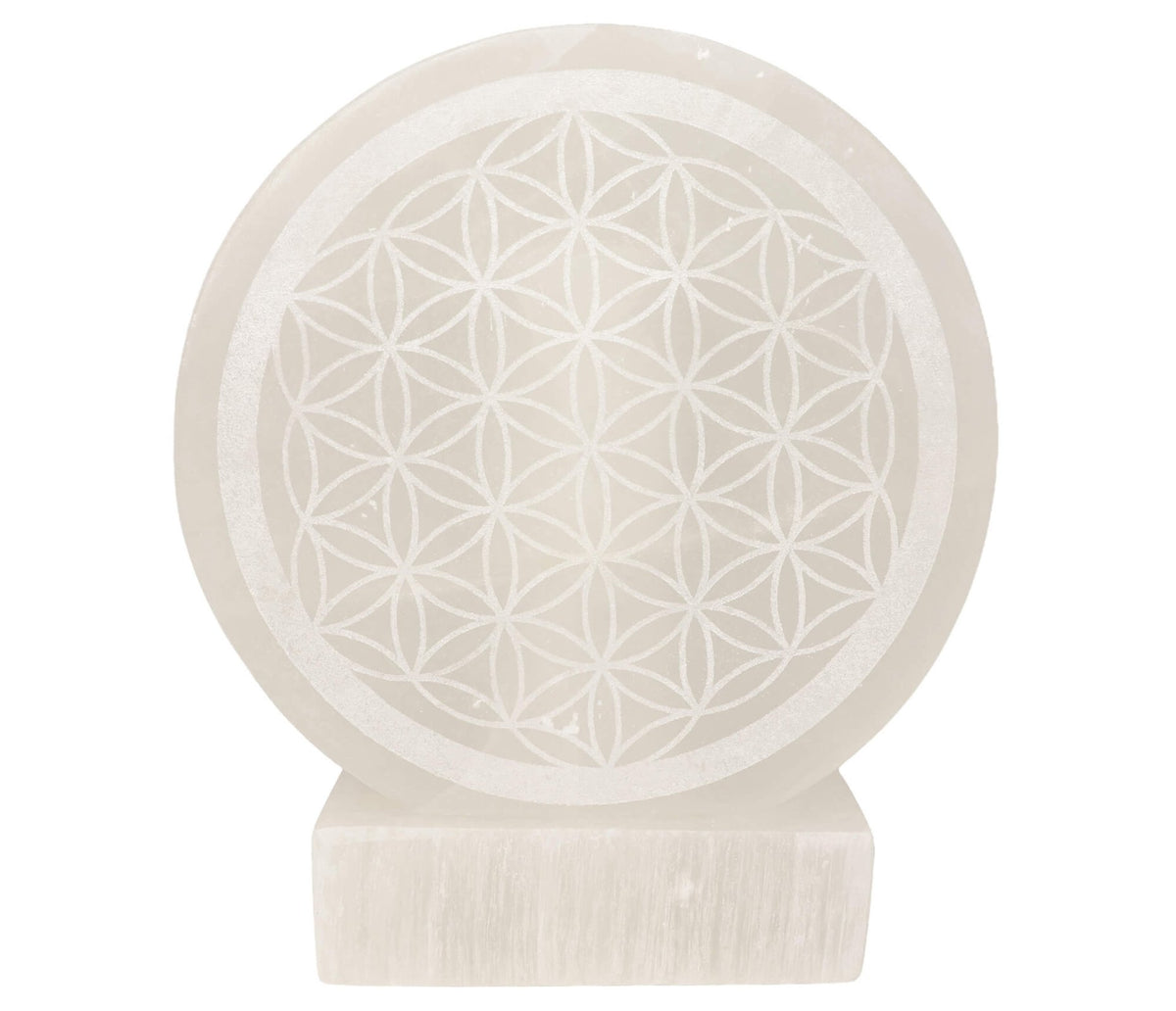 Lampe Sélénite Frame - Fleur de Vie 15cm