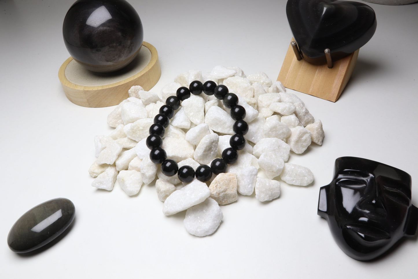 Bracelet d'Obsidienne Œil Céleste - Protection et Clarté 10mm