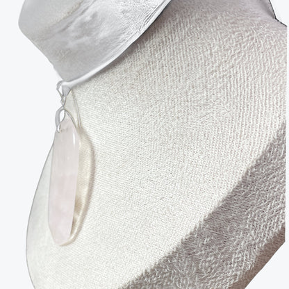 Pendentif Quartz rose rectangle