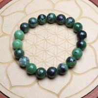 Bracelet en Rubis sur Zoïsite - Passion et Vitalité 10mm