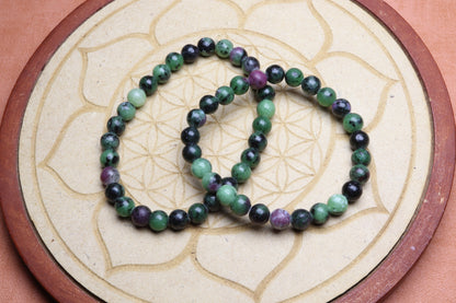 Bracelet Rubis sur Zoïsite