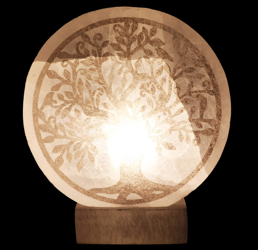 Lampe Sélénite Frame Arbre de Vie 20cm