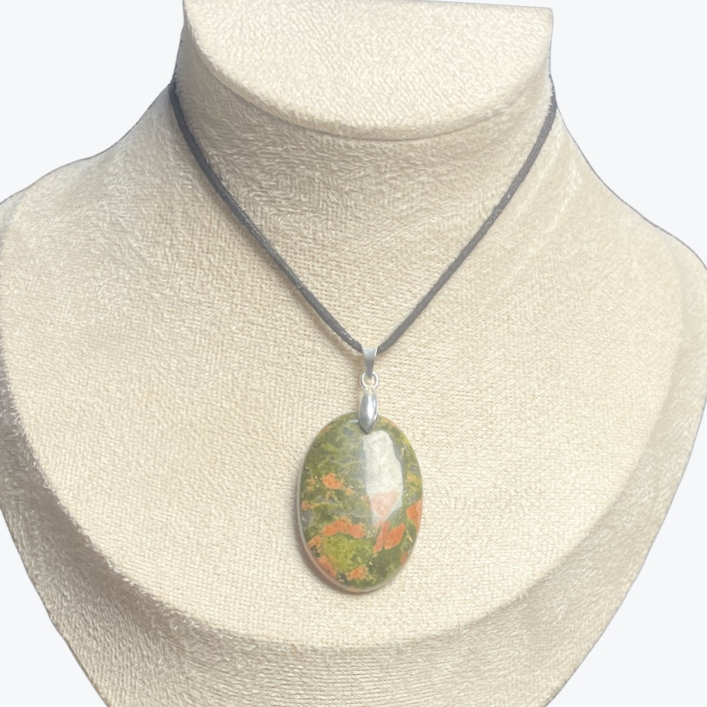 pendentif Unakite ovale