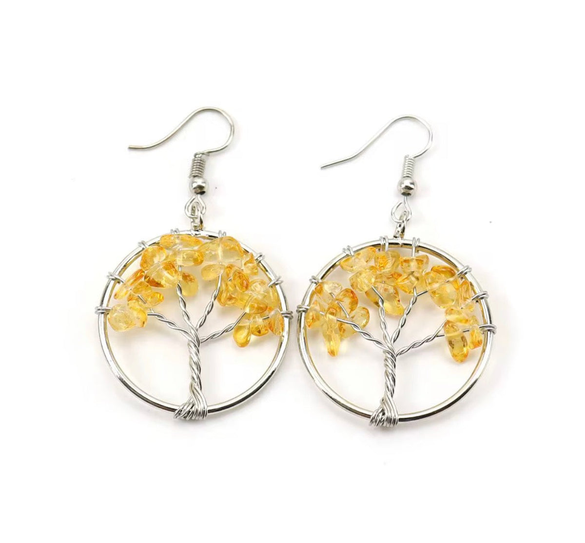 Boucles d’oreilles Arbre de Vie tressée 2x2cm